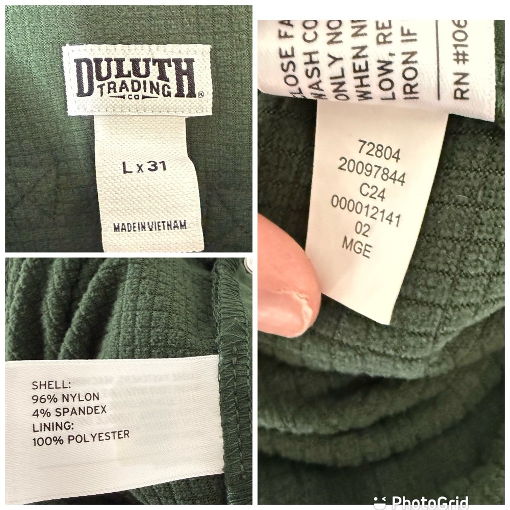 Duluth Trading Heirloom Gardening Lined Green Bib Overalls Women's Large X 31 - Picture 15 of 15